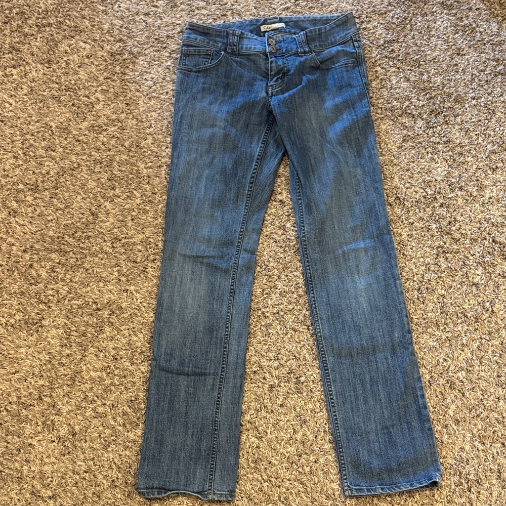 CAbi Women's Straight Leg Blue Jeans
